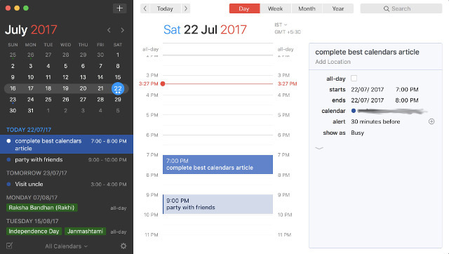 best calendar app for mac 2017