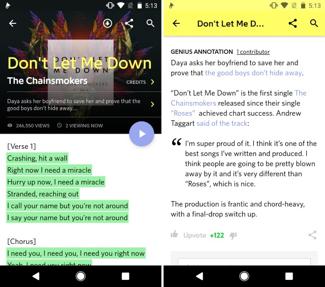 Genius for Android Detects the Song You're Playing, Provides Lyrics