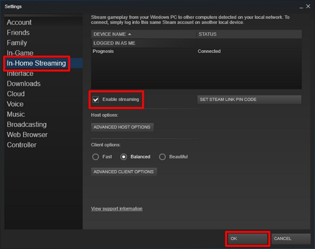 Como usar o Streaming In-Home do Steam para fazer streaming de jogos