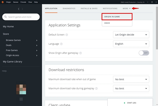 increase origin download speed