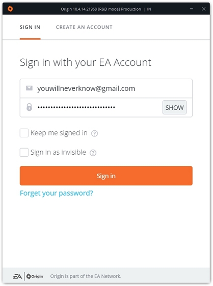 Origin Login - Connect.Origin.com - EA Games Account