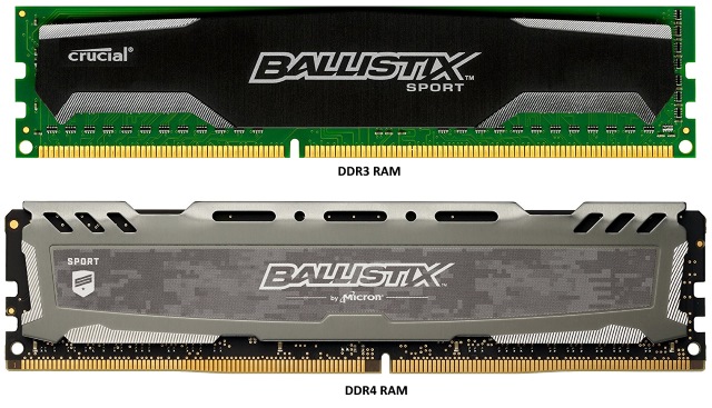 Physical DDR3 vs. DDR4