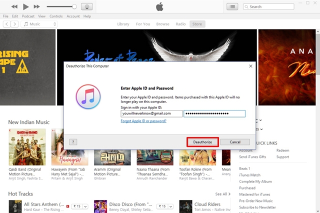 How to Deauthorize A Computer in iTunes
