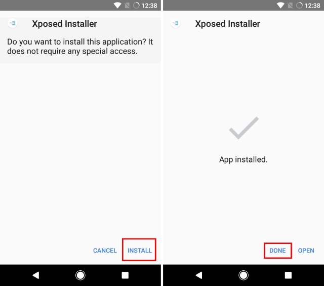 Xposed App Installation