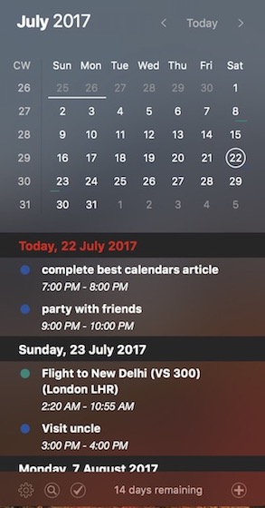 google calendar for mac drop down