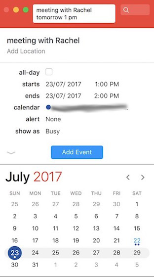 fantastical 2 menu2 bar