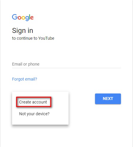 Create YouTube Account Without Gmail.