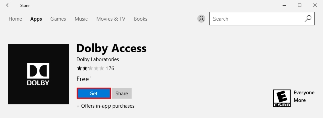 Dolby Access Windows Store