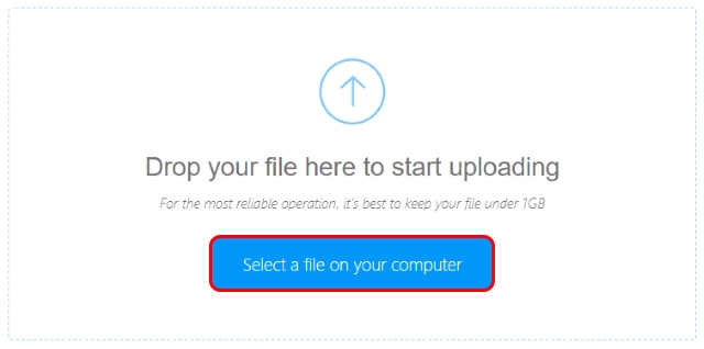 Firefox Send Select a file