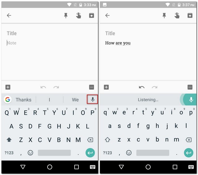 Gboard Voice Typing