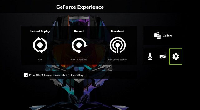 Impostazioni esperienza GeForce