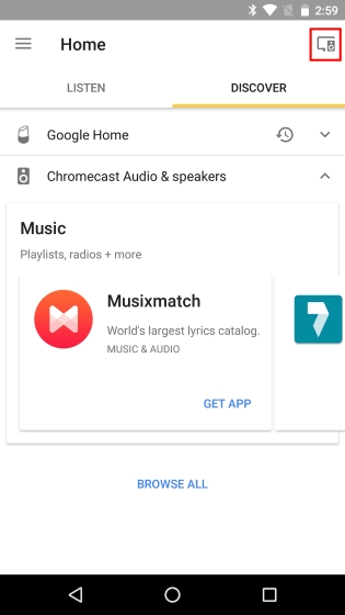 Google Home Devices Button