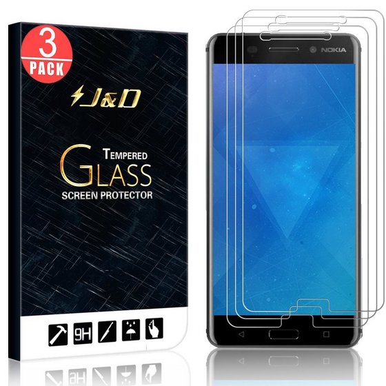 J&D Glass Screen Protector for Nokia 6