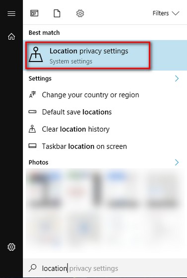 Location Privacy Settings