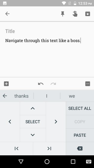 Navigate through Text