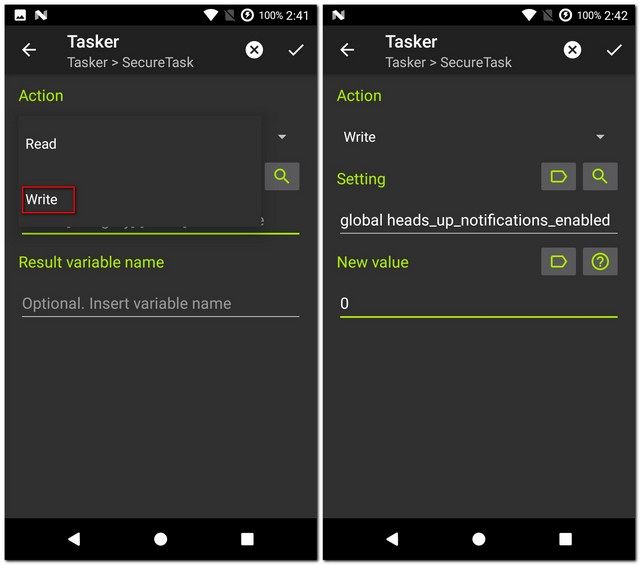 SecureTask Configuration