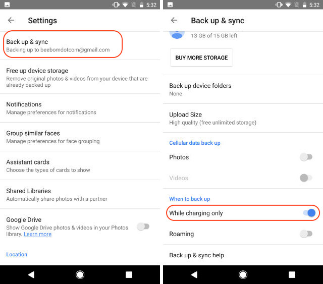 How to Get Sync Only When Charging Option In Google Photos | Beebom