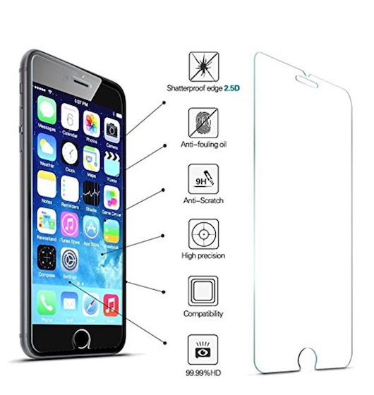 7. GANJOY iPhone 8 Screen Protector Glass