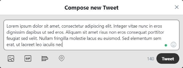 Compose 240 Character Tweets