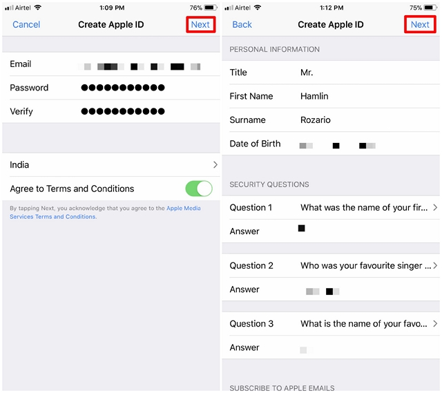 Come creare un ID Apple senza carta di credito - 3