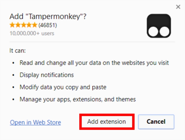 Install Tampermonkey
