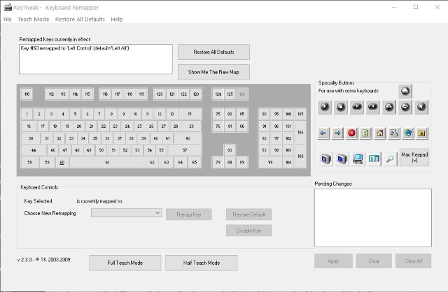 remapping keyboardio keyboard on windows 10