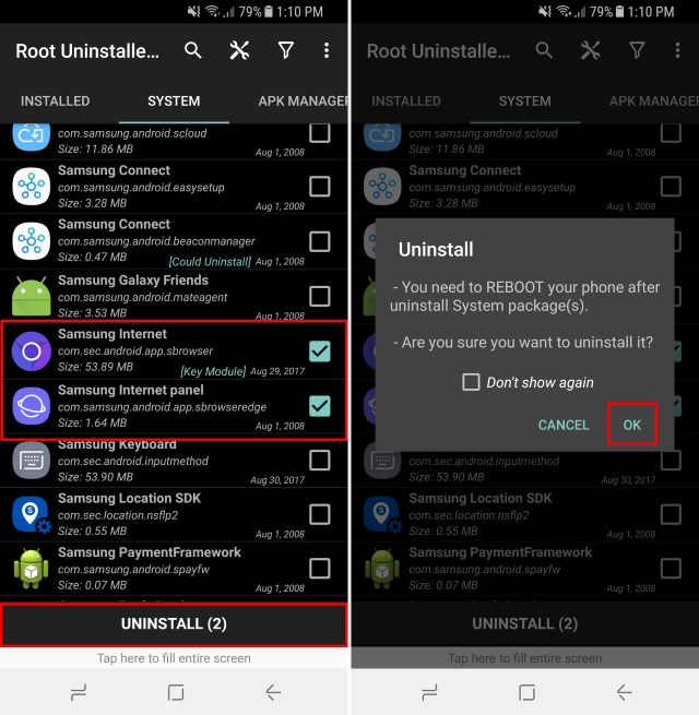 Uninstall Apps