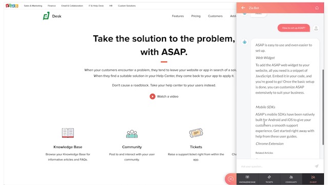 4. Zoho Desk