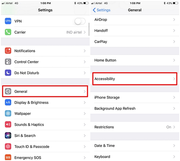 Accessibility Settings