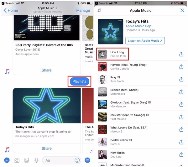 Apple Music Bot do Facebook Messenger - 4