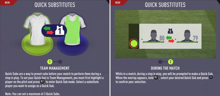 FIFA 18 Quick Subs