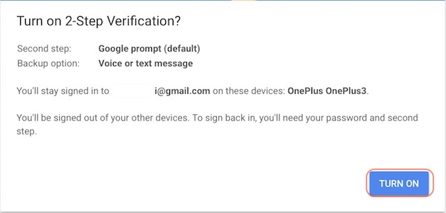 Setting Up Google Prompt For Two-Factor Authentication - step 6