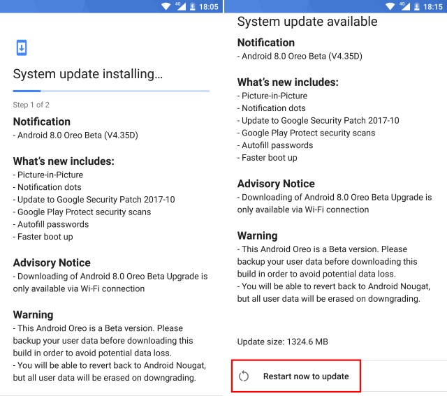 Perbarui Restart Terinstal