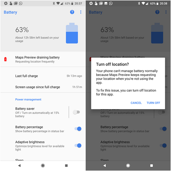Android 8.1 Makes Sure You Know The Apps That Are Draining Battery