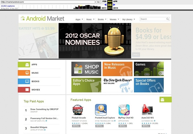 Here’s What Play Store aka Android Market Looked Like 5 Years Ago