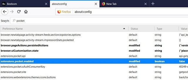 How to Remove Pocket Integration from Firefox Quantum