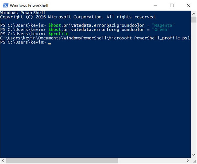 Cách thay đổi phối màu Windows PowerShell trên Windows 10