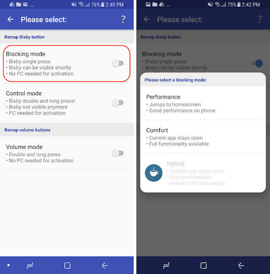 Remap The Bixby Button - Blocking Mode - Step 1