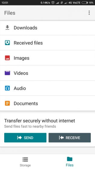 google files go sharing