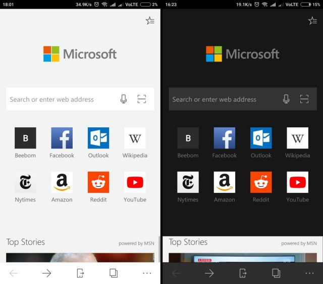 Microsoft Edge Preview for Android Updated with Dark Theme and Other ...