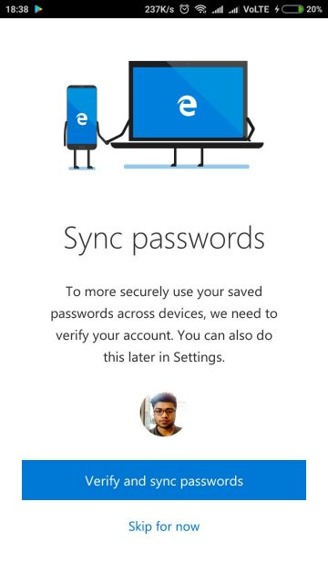 sync passwords microsoft edge