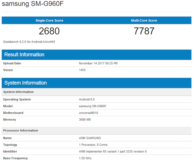 geekbench s9