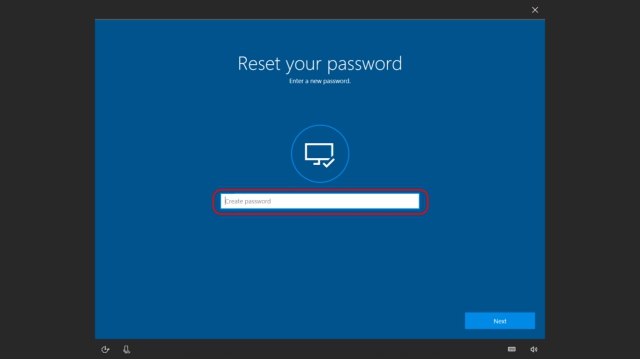 password reset