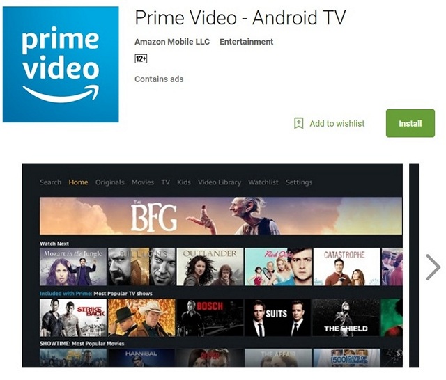 Amazon video best sale on android tv