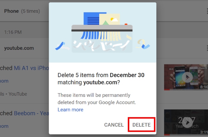 Delete Confirmation