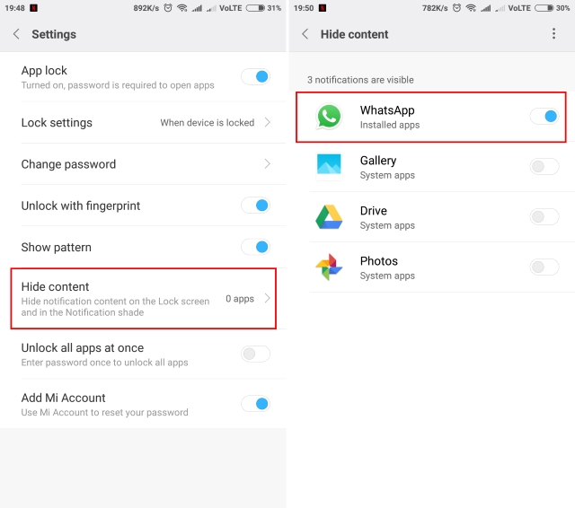 Inilah Cara Menyembunyikan Konten Sensitif Dari Notifikasi di MIUI 9