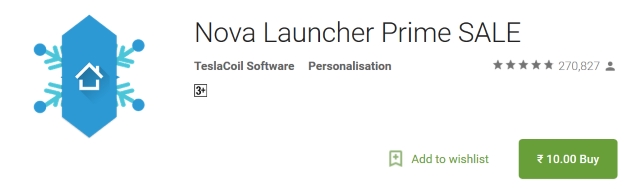 Nova Launcher Prime Sale