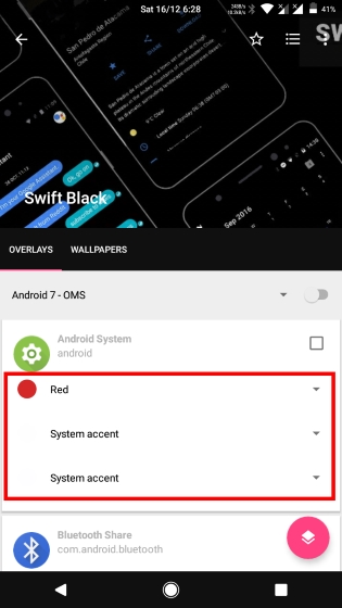Red and System Accent
