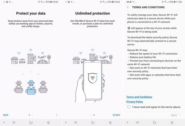 Samsung Secure Wi-Fi VPN Service