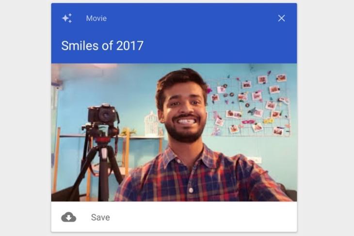 ‘Smiles of 2017’ Video Collage Feature Creates a Short Clip of Your Photos in Google Photos.